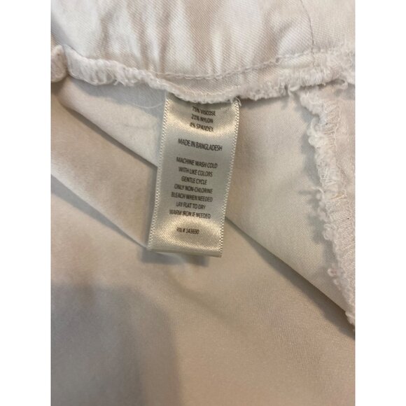 Larry Levine Womens Ankle Pants 18W White Straight-Leg Minimalist Preppy - Picture 4 of 8